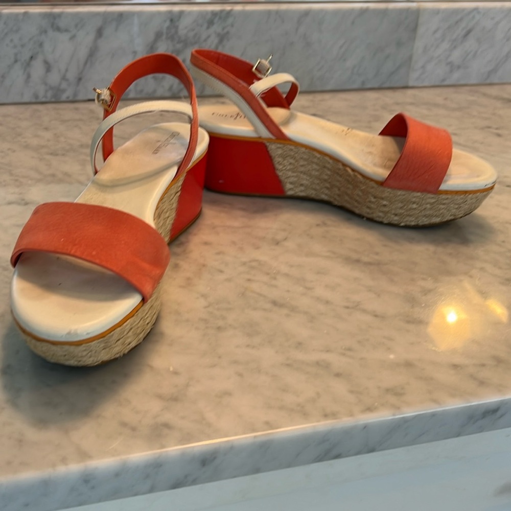 Cole Haan 2 inch tangerine platform sandals